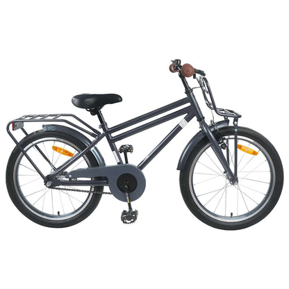 Kinderfiets 20 Inch voor 6-11 jaar oud Donkergrijs