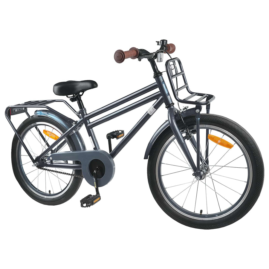 Kinderfiets 22 Inch voor 7-12 jaar oud Donkergrijs