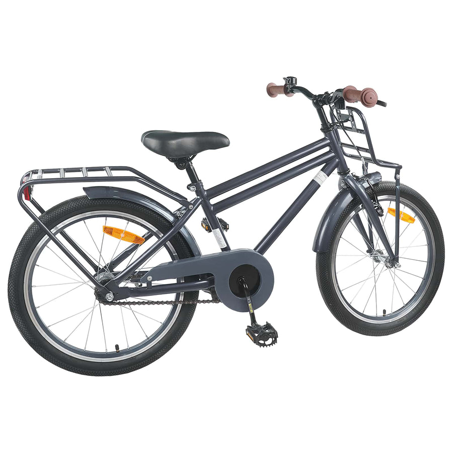 Kinderfiets 22 Inch voor 7-12 jaar oud Donkergrijs