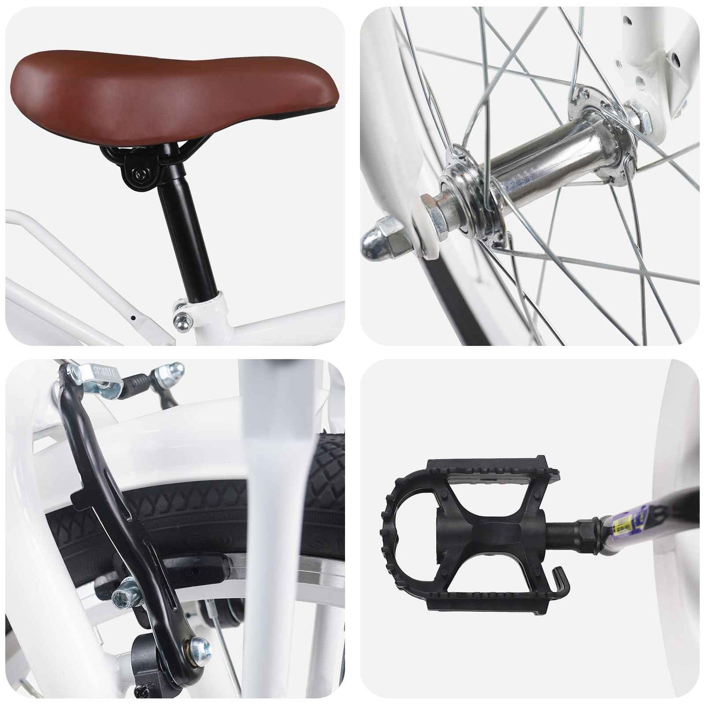 Kinderfiets 18 Inch voor 5-7 jaar Wit