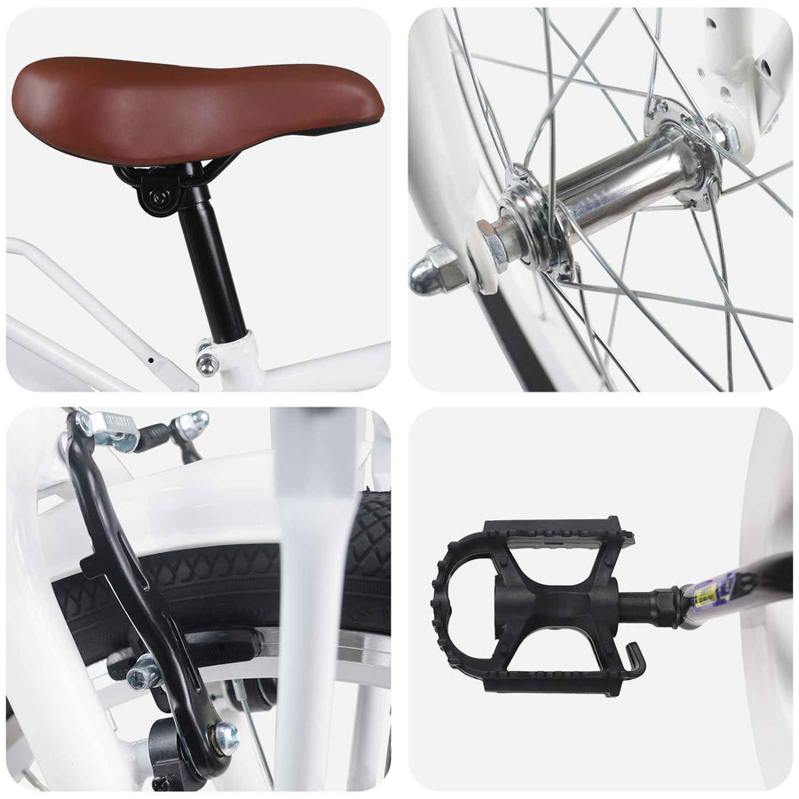 Kinderfiets 18 Inch voor 5-7 jaar Wit