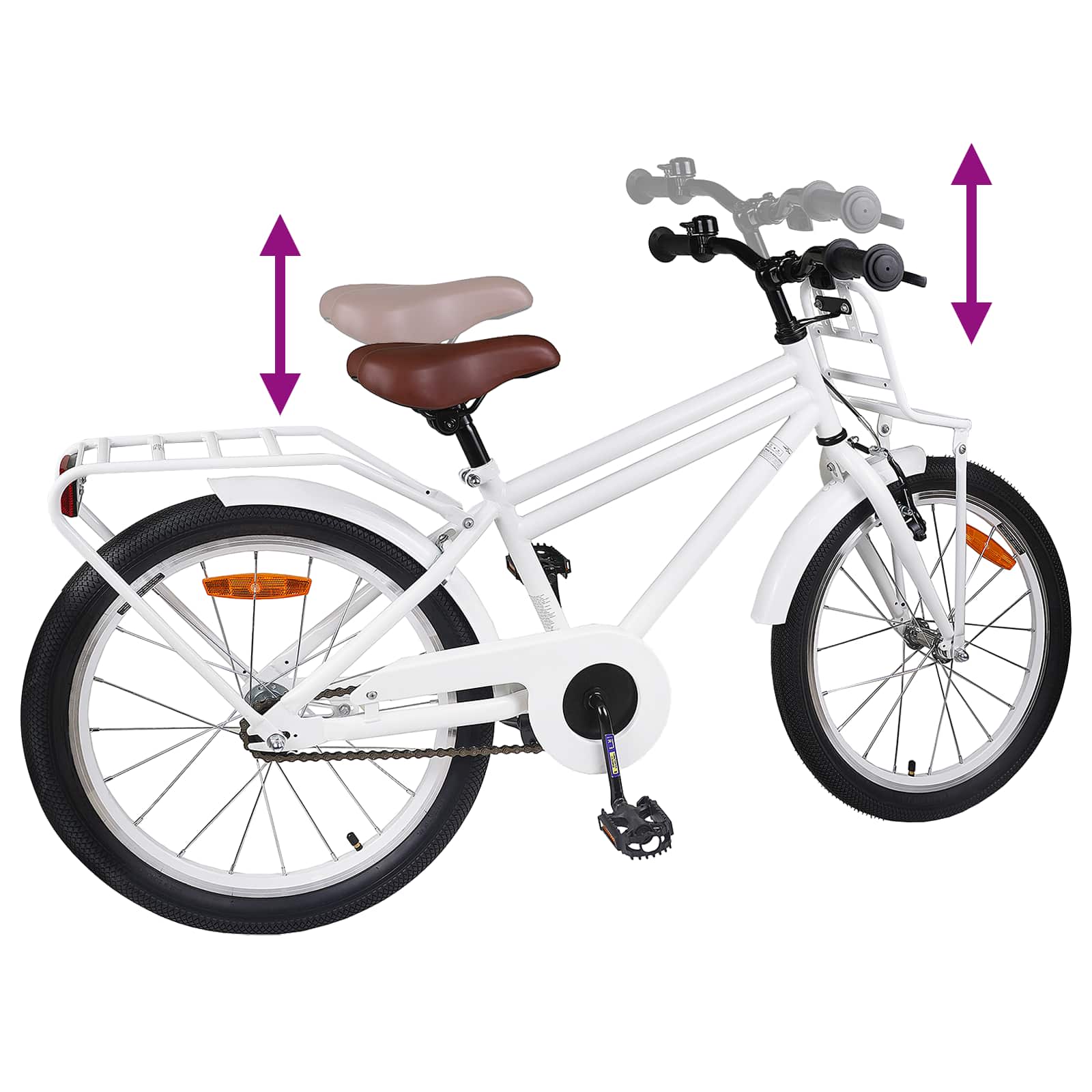 Kinderfiets 18 Inch voor 5-7 jaar Wit
