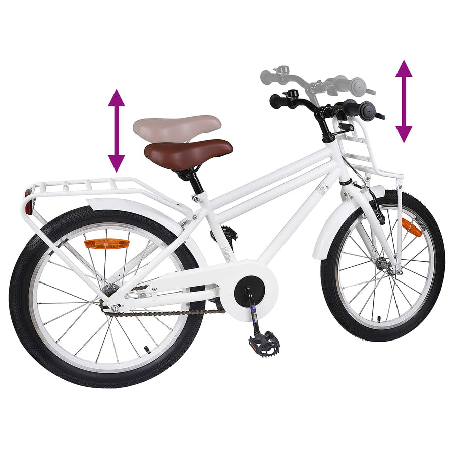 Kinderfiets 18 Inch voor 5-7 jaar Wit