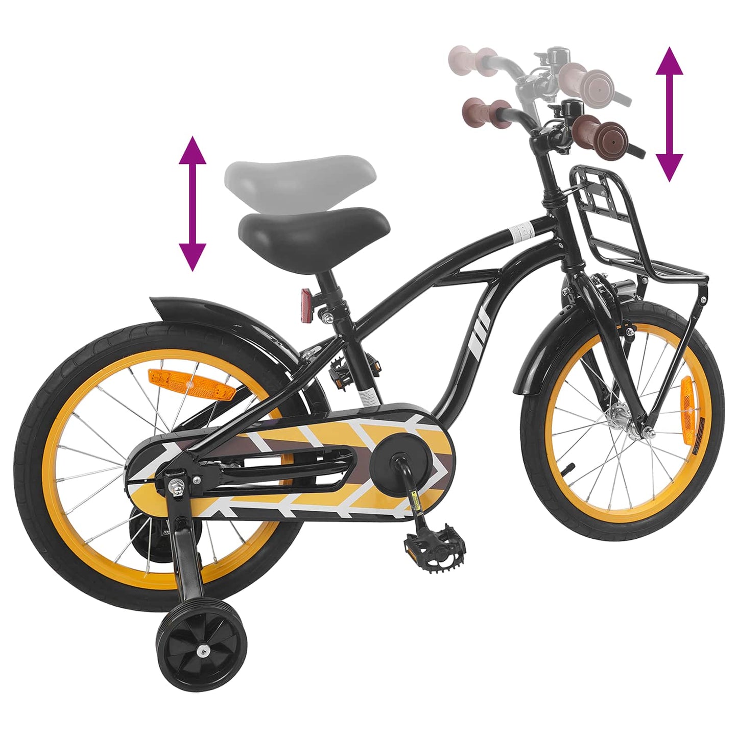 Kinderfiets 16 Inch voor 4-6 jaar oud Zwart