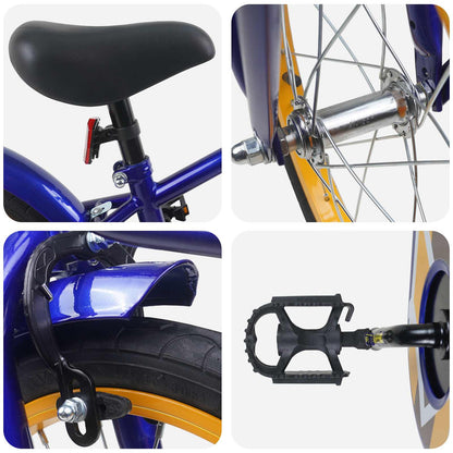 Kinderfiets 16 Inch voor 4-6 jaar oud Donkerblauw