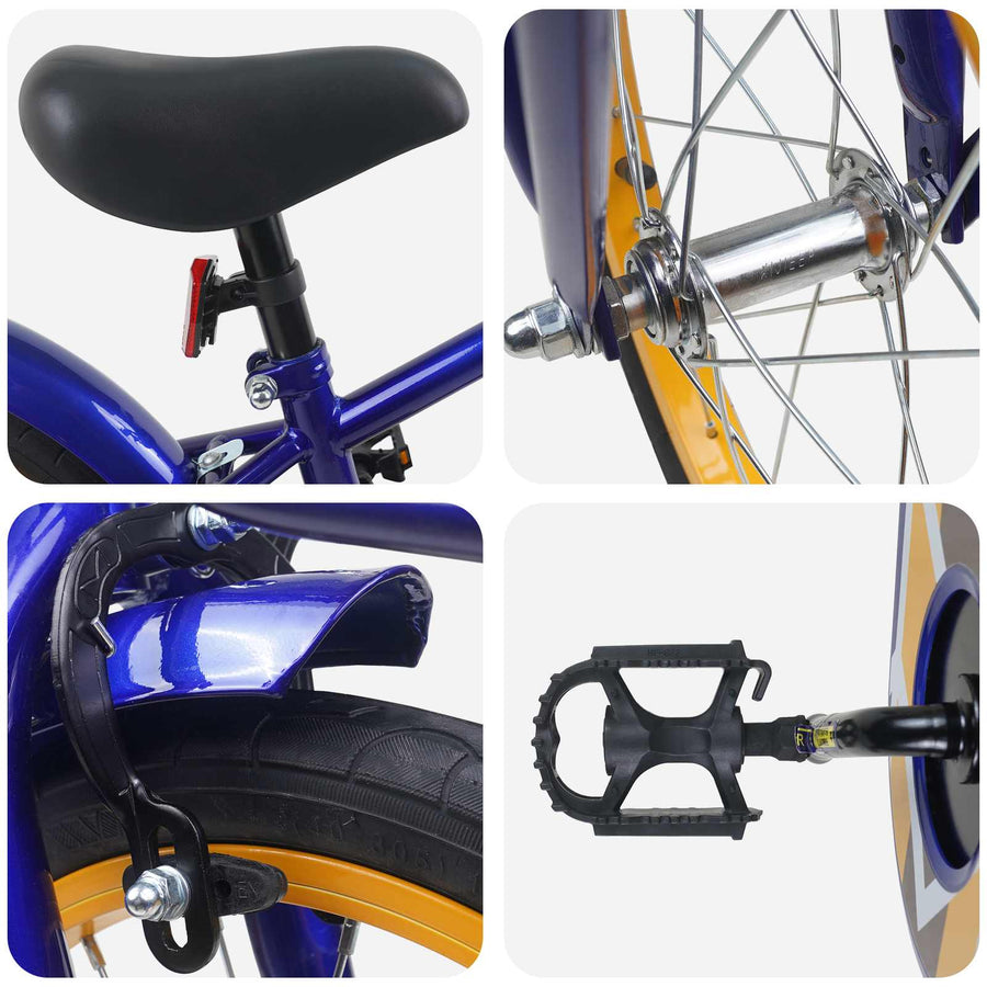Kinderfiets 16 Inch voor 4-6 jaar oud Donkerblauw