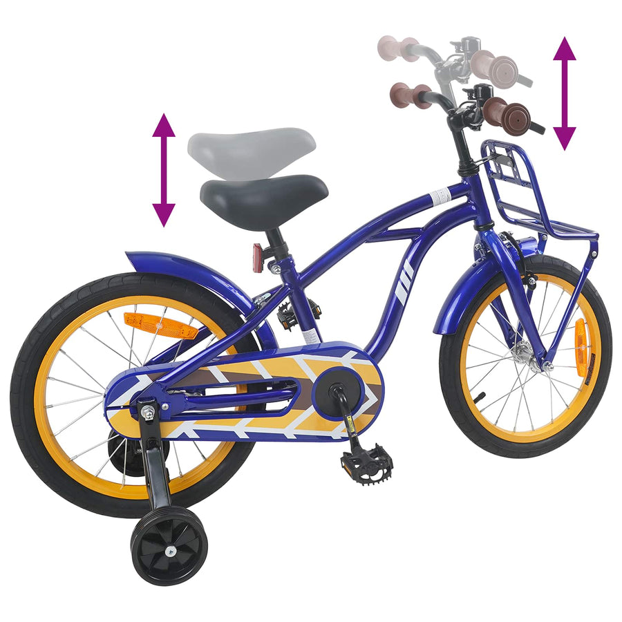 Kinderfiets 16 Inch voor 4-6 jaar oud Donkerblauw