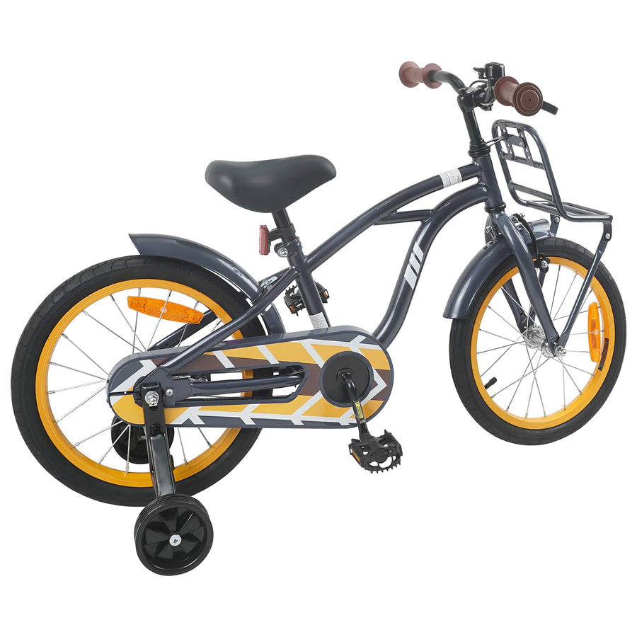 Kinderfiets 16 Inch voor 4-6 jaar oud Donkergrijs