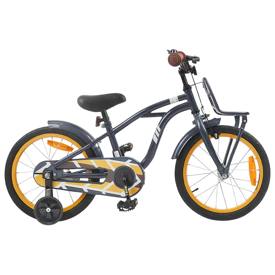 Kinderfiets 16 Inch voor 4-6 jaar oud Donkergrijs