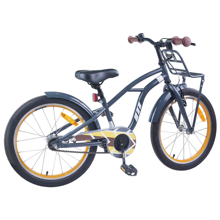 Kinderfiets 18 Inch voor 5-7 jaar Donkergrijs