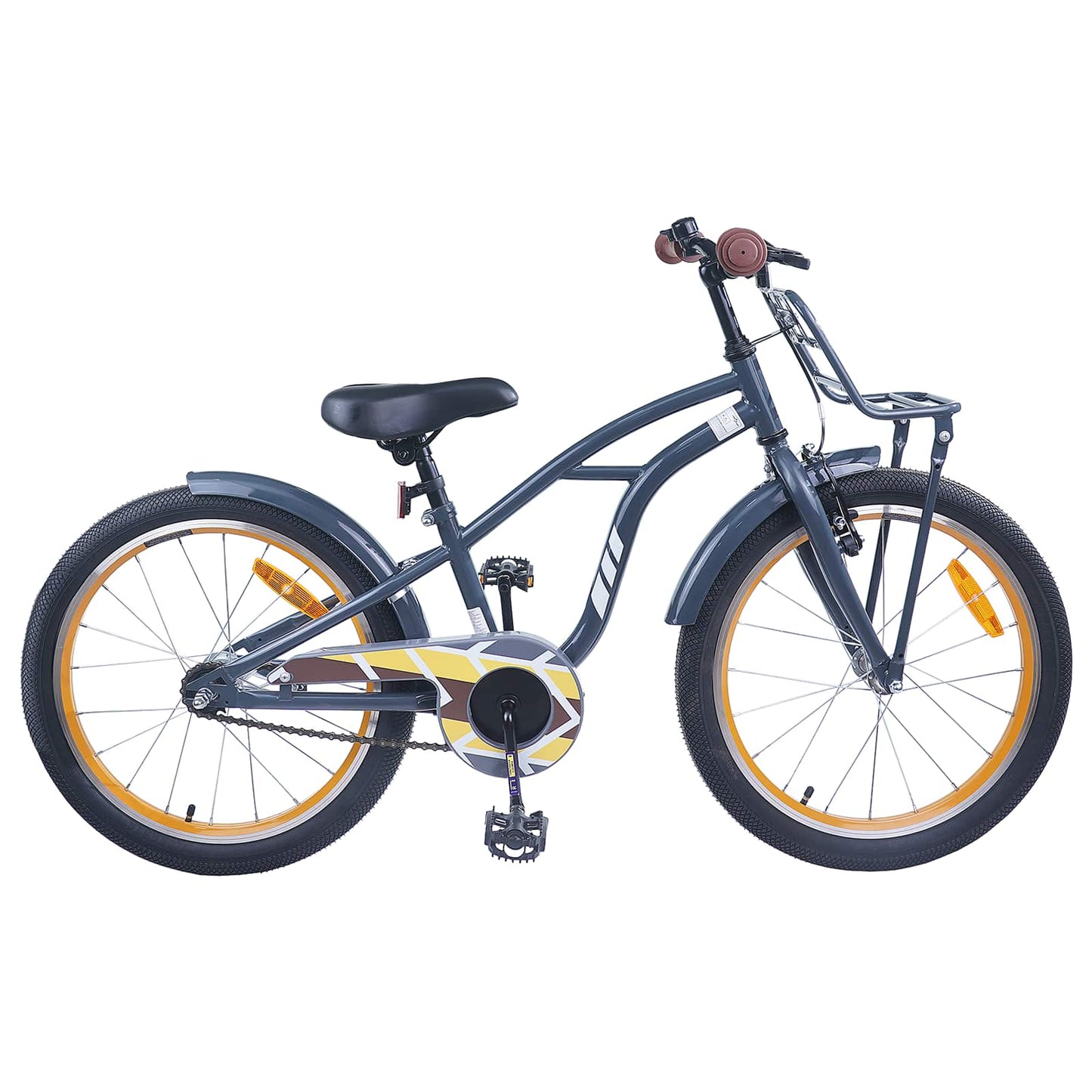 Kinderfiets 22 Inch voor 7-12 jaar oud Donkergrijs
