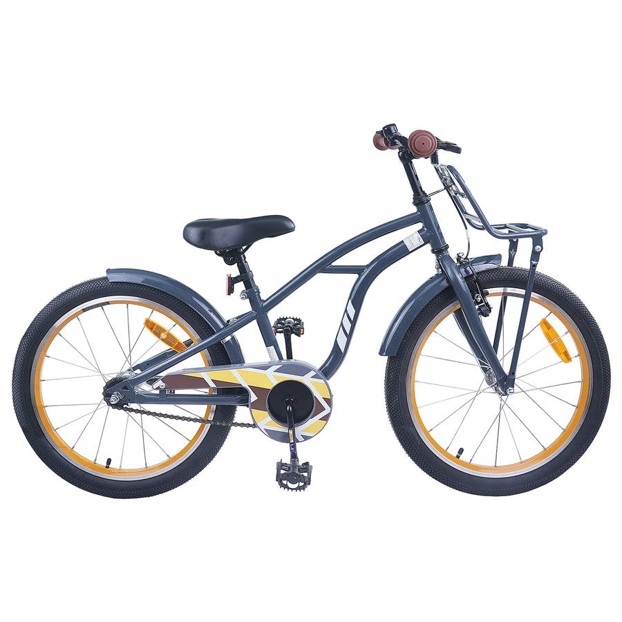 Kinderfiets 22 Inch voor 7-12 jaar oud Donkergrijs