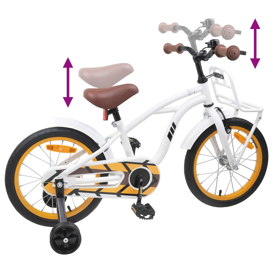 Kinderfiets 16 Inch voor 4-6 jaar oud Wit