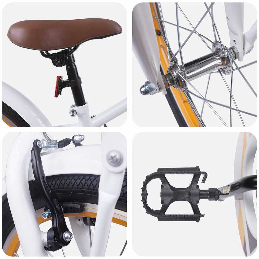 Kinderfiets 18 Inch voor 5-7 jaar Wit