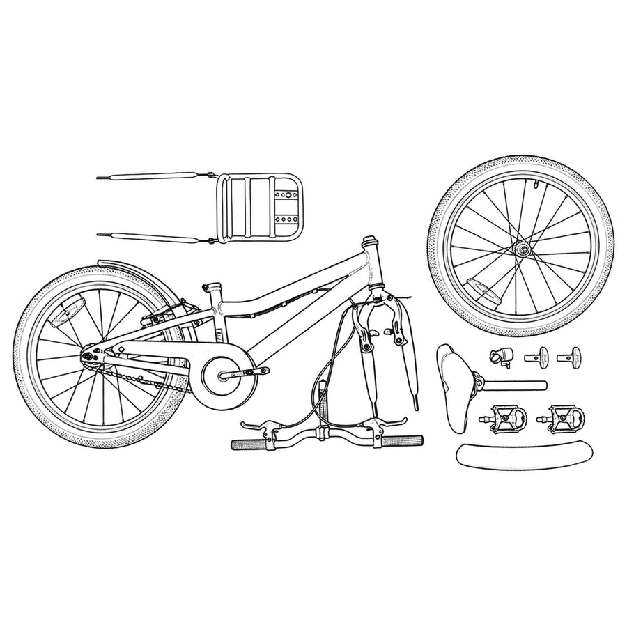 Kinderfiets 18 Inch voor 5-7 jaar Wit