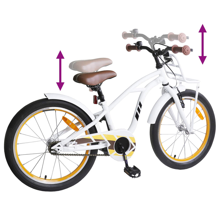 Kinderfiets 20 Inch voor 6-11 jaar oud Wit