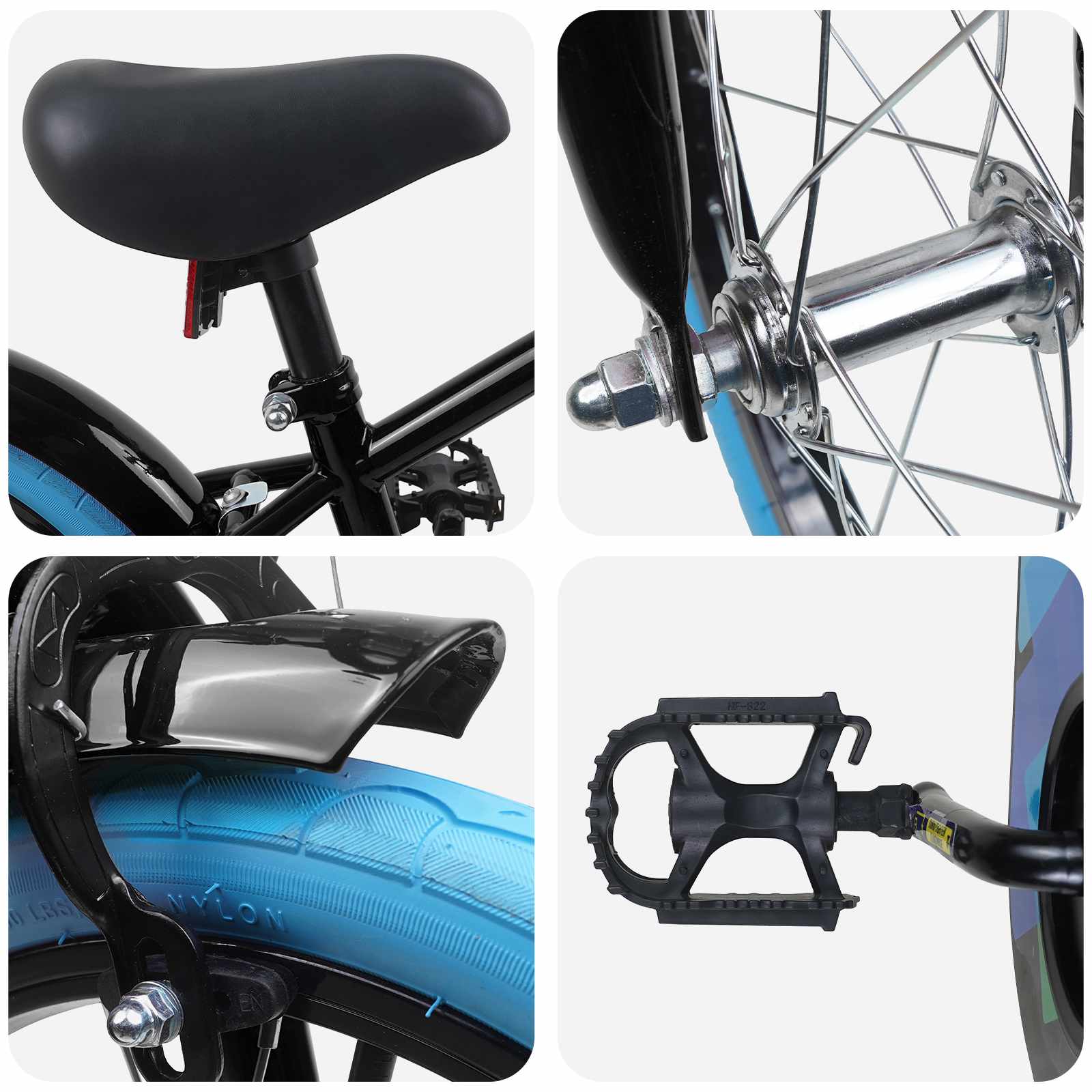 Kinderfiets 16 Inch voor 4-6 jaar oud Zwart