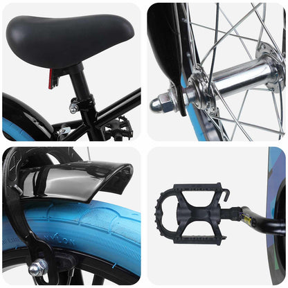 Kinderfiets 16 Inch voor 4-6 jaar oud Zwart