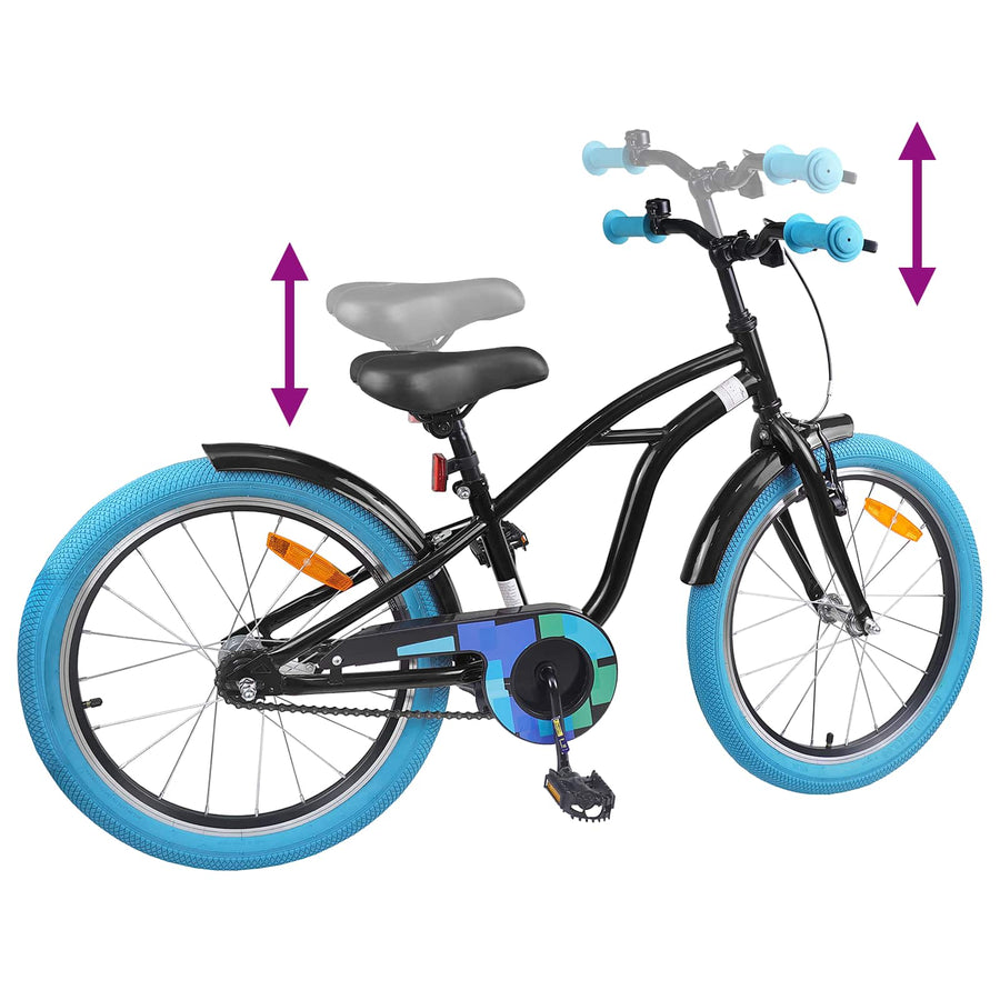 Kinderfiets 20 Inch voor 6-11 jaar oud Zwart