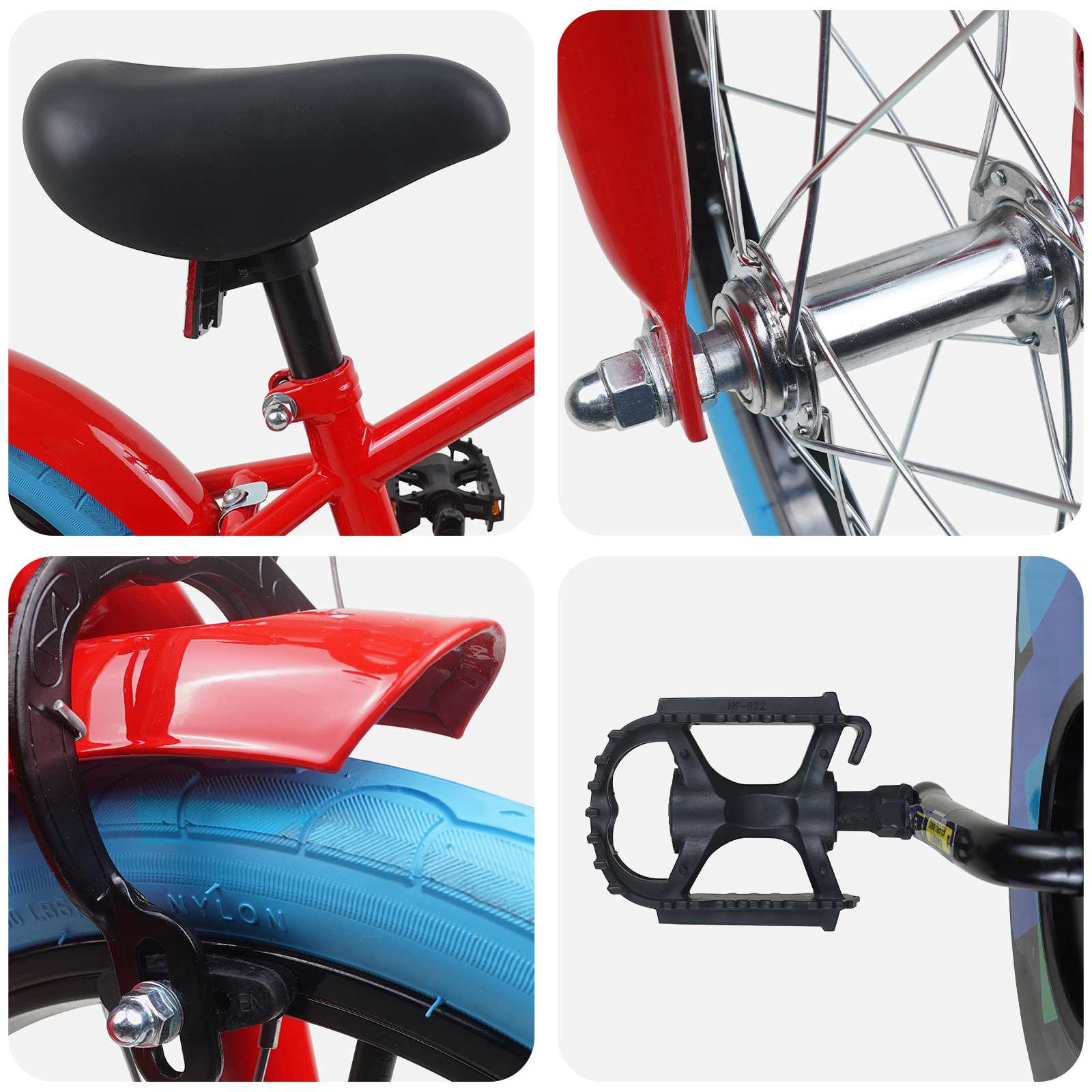 Kinderfiets 16 Inch voor 4-6 jaar oud Rood