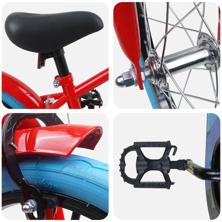 Kinderfiets 16 Inch voor 4-6 jaar oud Rood