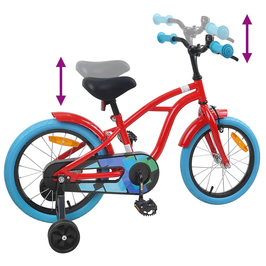 Kinderfiets 16 Inch voor 4-6 jaar oud Rood