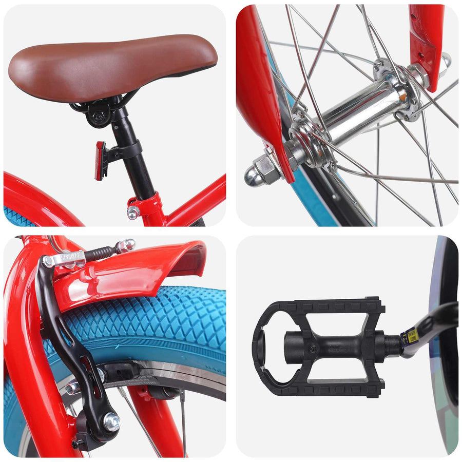 Kinderfiets 18 Inch voor 5-7 jaar Rood