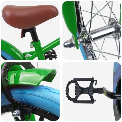 Kinderfiets 16 Inch voor 4-6 jaar oud Groen