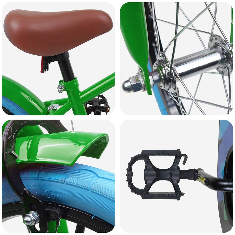 Kinderfiets 16 Inch voor 4-6 jaar oud Groen