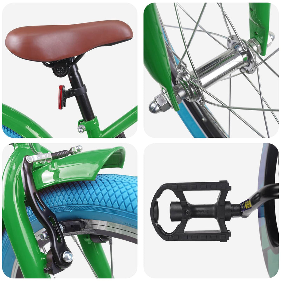 Kinderfiets 18 Inch voor 5-7 jaar Groen