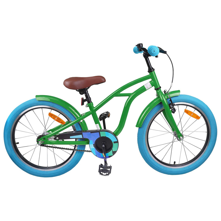 Kinderfiets 18 Inch voor 5-7 jaar Groen