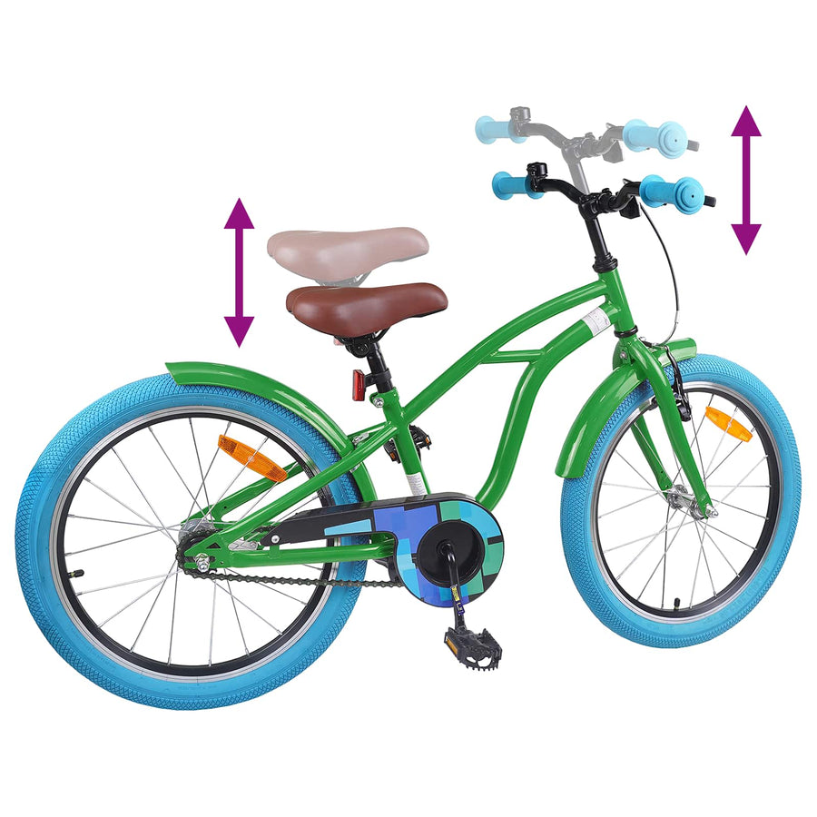 Kinderfiets 22 Inch voor 7-12 jaar oud Groen