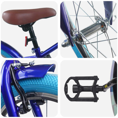 Kinderfiets 20 Inch voor 6-11 jaar oud Donkerblauw