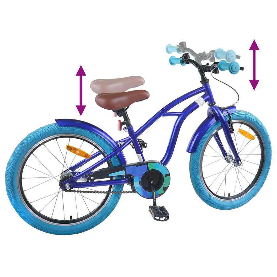 Kinderfiets 22 Inch voor 7-12 jaar oud Donkerblauw