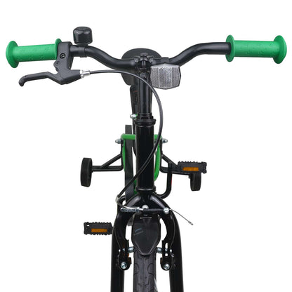 Kinderfiets 16 Inch voor 4-6 jaar oud Groen Zwart