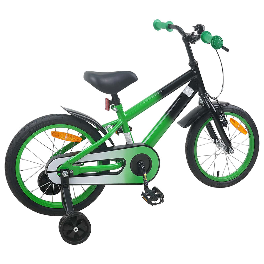 Kinderfiets 16 Inch voor 4-6 jaar oud Groen Zwart