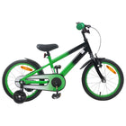 Kids' Bike 16 Inch for 4-6 Years Old Green Black