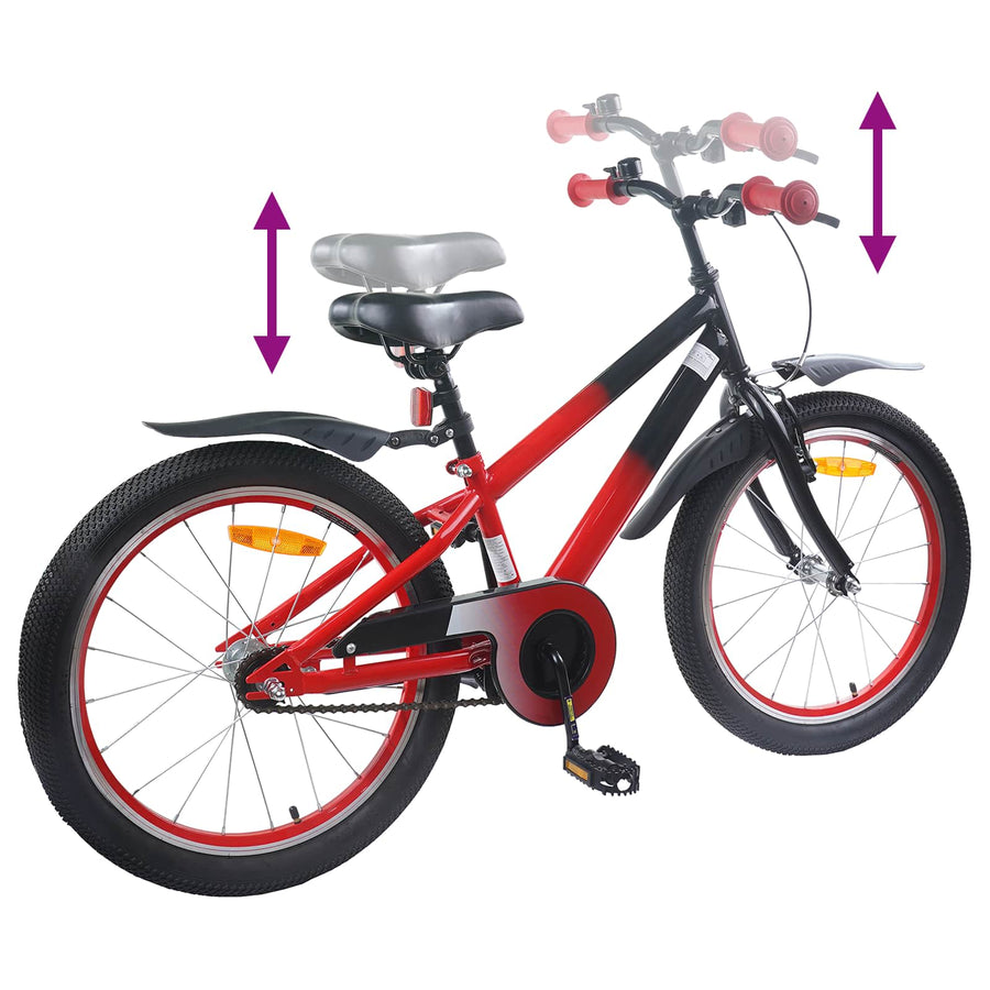 Kinderfiets 22 Inch voor 7-12 jaar oud Blauw Zwart