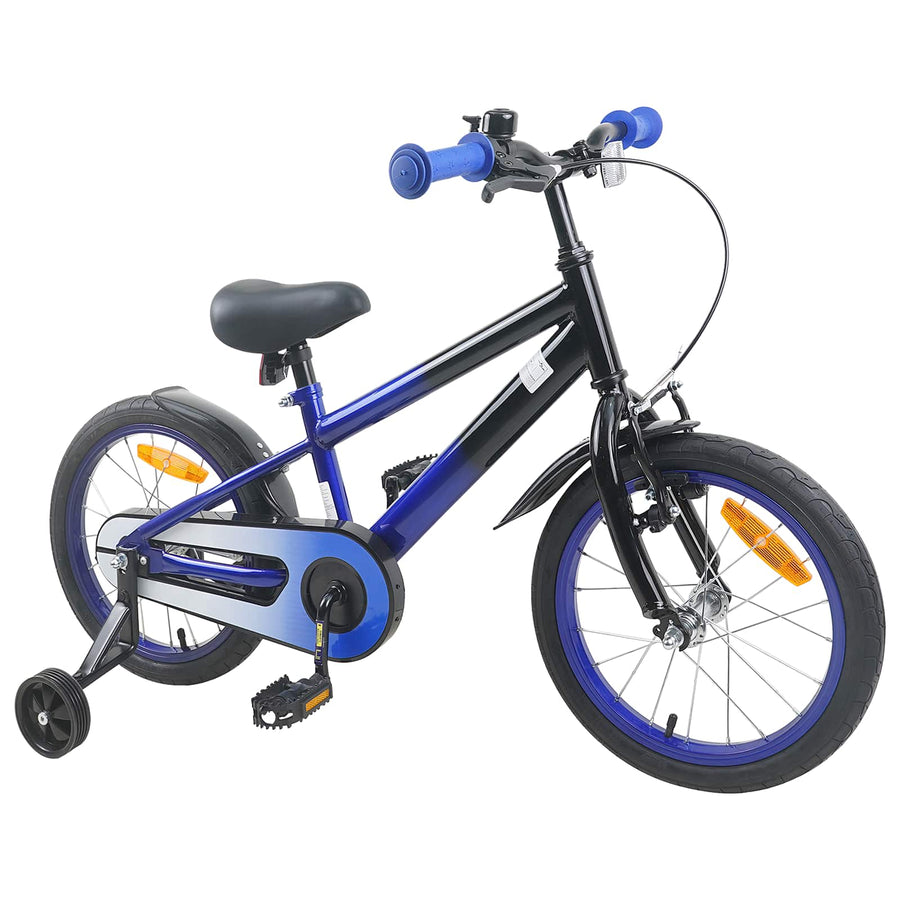 Kinderfiets 16 Inch voor 4-6 jaar oud Blauw Zwart