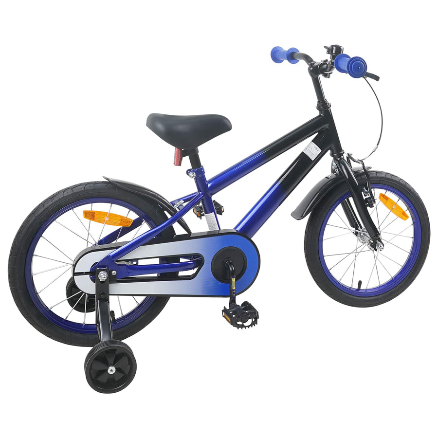 Kinderfiets 16 Inch voor 4-6 jaar oud Blauw Zwart