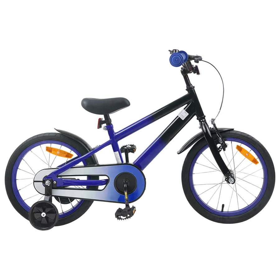 Kinderfiets 16 Inch voor 4-6 jaar oud Blauw Zwart