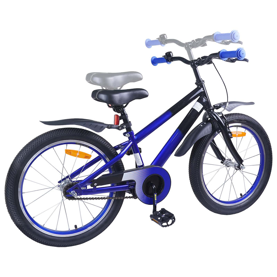Kinderfiets 18 Inch voor 5-7 jaar Blauw Zwart