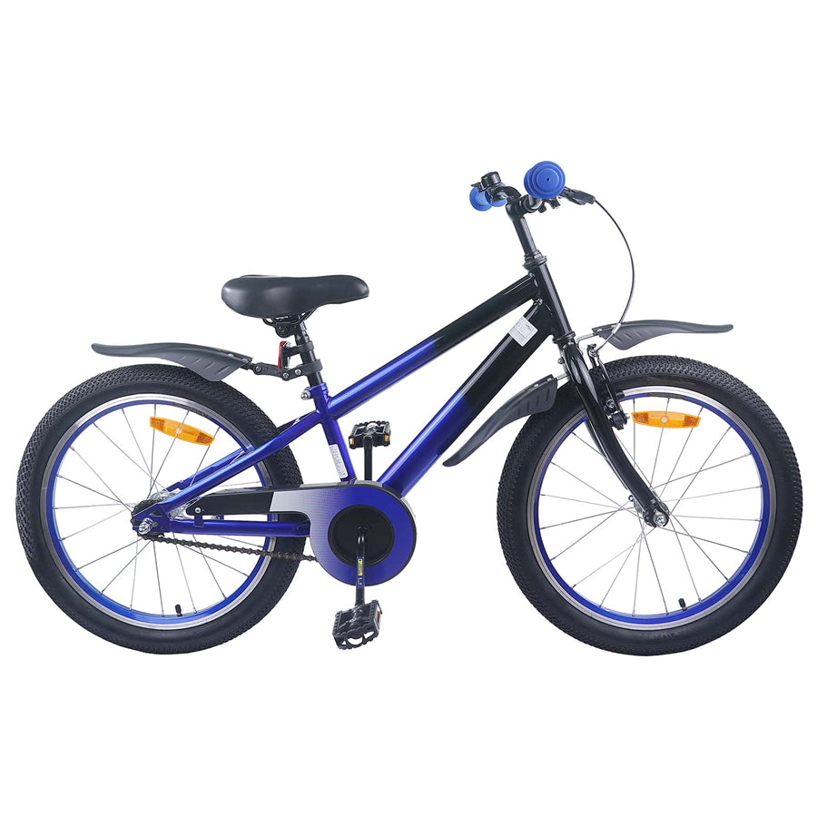 Kinderfiets 18 Inch voor 5-7 jaar Blauw Zwart
