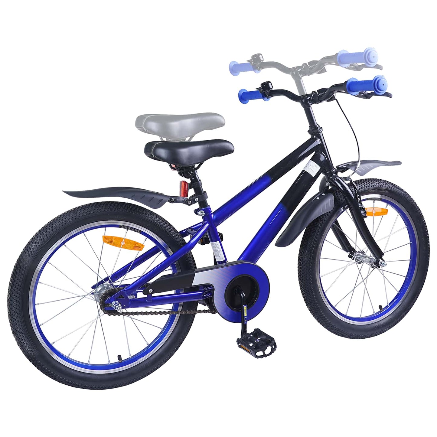 Kinderfiets 20 Inch voor 6-11 jaar oud Blauw Zwart
