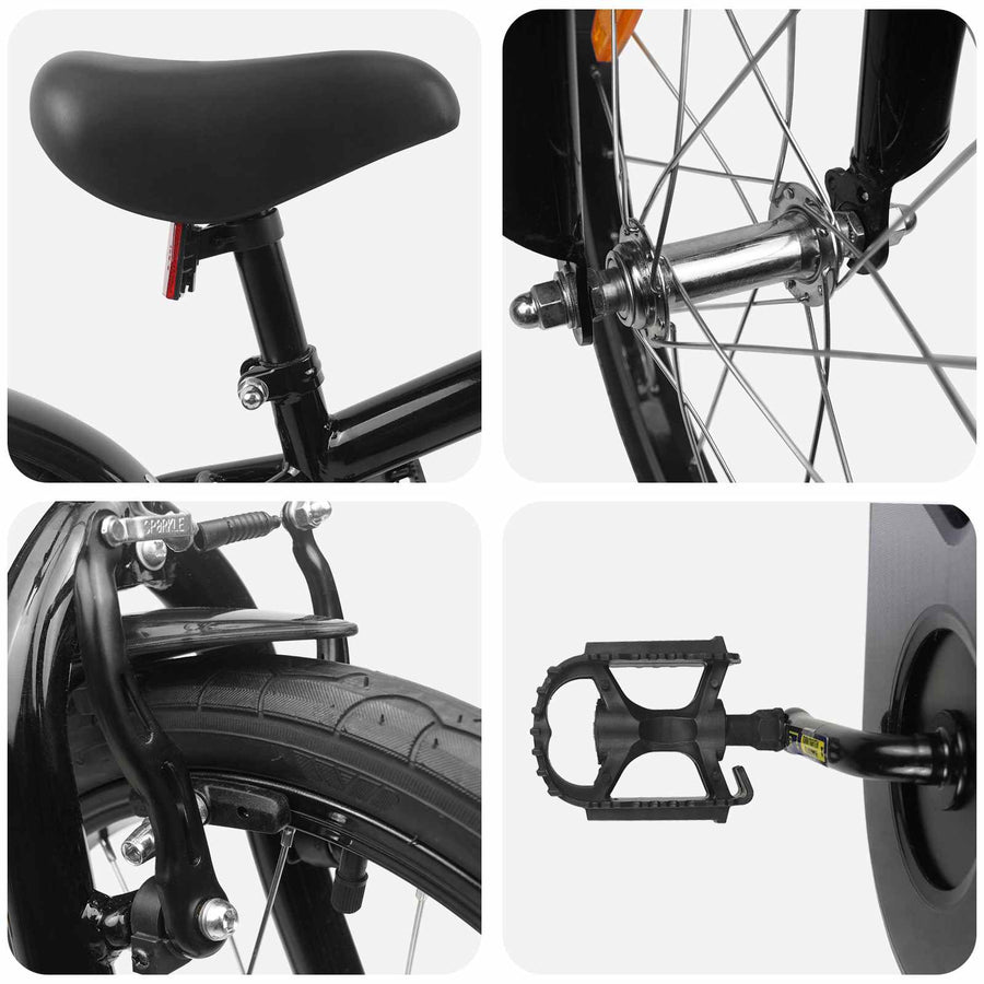 Kinderfiets 16 Inch voor 4-6 jaar oud Zwart
