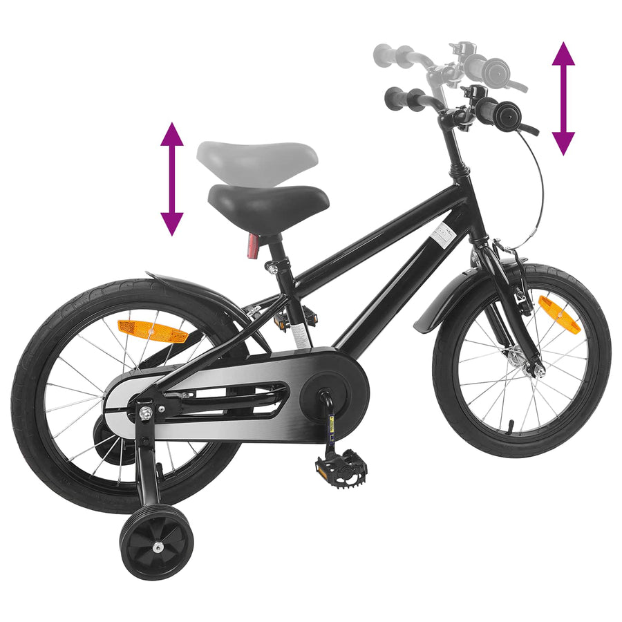 Kinderfiets 16 Inch voor 4-6 jaar oud Zwart