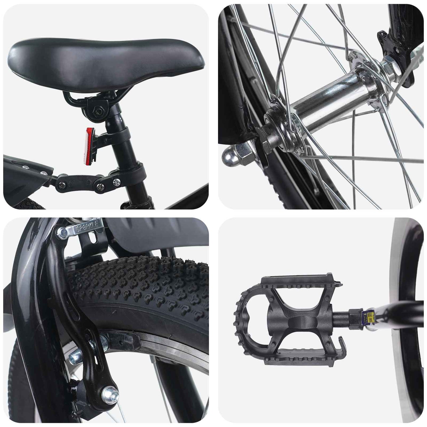 Kinderfiets 20 Inch voor 6-11 jaar oud Zwart
