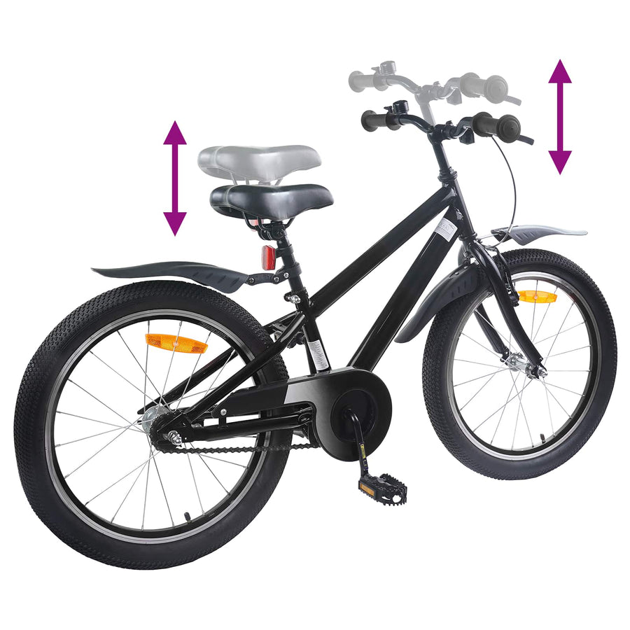 Kinderfiets 20 Inch voor 6-11 jaar oud Zwart