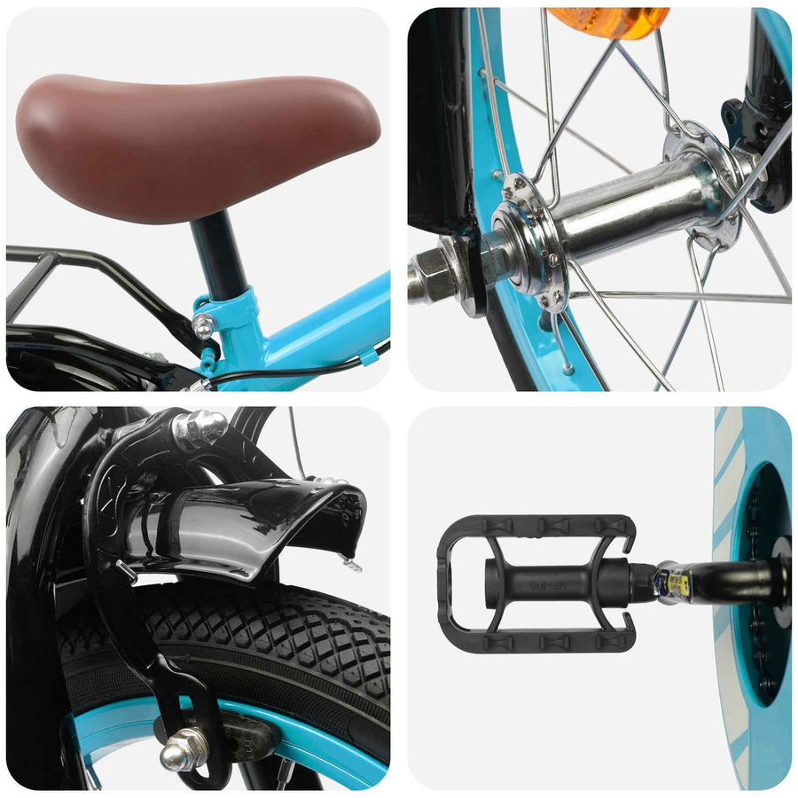 Kinderfiets 14 Inch voor 3-5 jaar oud Lichtblauw