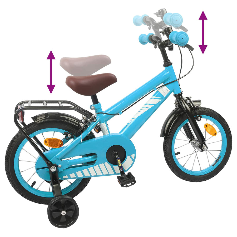 Kinderfiets 14 Inch voor 3-5 jaar oud Lichtblauw